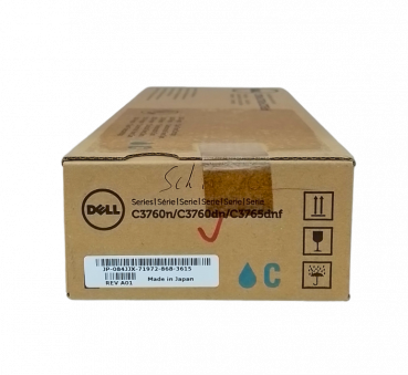 Preview: Dell 84JJX Toner Cyan für Dell 3760 Serie Originalverpackung