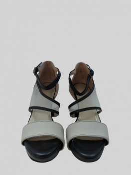 Preview: Stiletto 7Hills High-Heels mit Netz Schuhe Gr. 37 Grau