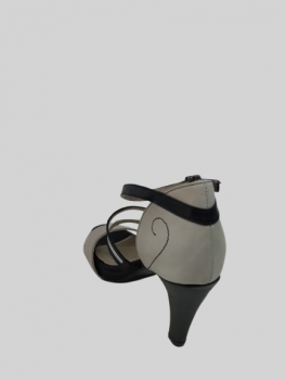 Preview: Stiletto 7Hills High-Heels mit Netz Schuhe Gr. 37 Grau