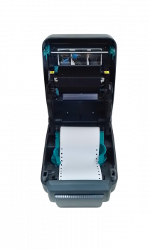 Preview: Zebra GX430t Etikettendrucker Thermotransfer mit Etikettentrennmesser, 300 x 300 dpi