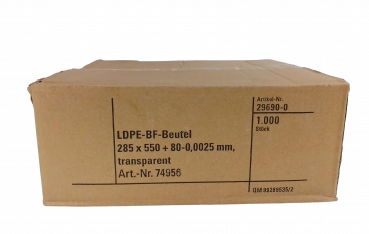 LDPE-BF-Beutel 285x550mm 1000 Stk.