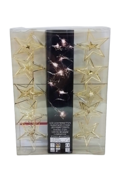 TFC51 LED-Sternenkette mit 10 LEDs, warmes Licht, 1,6M