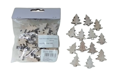 TFC51 Weihnachtsbaum Tannenbaum Streudeko Basteldeko in Beige, 3cm Größe
