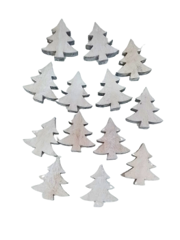 Preview: TFC51 Weihnachtsbaum Tannenbaum Streudeko Basteldeko in Beige, 3cm Größe