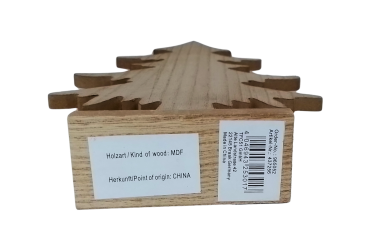 Preview: TFC51 Holz Weihnachtsbaum Deko Tannenbaum, 33cm Höhe