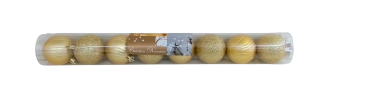 SIA Christbaumschmuck Weihnachtskugeln in Gold 8er-Set