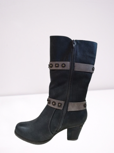 Rieker Hochschaftstiefel Schuhe Gr. 38 Damen Schwarz