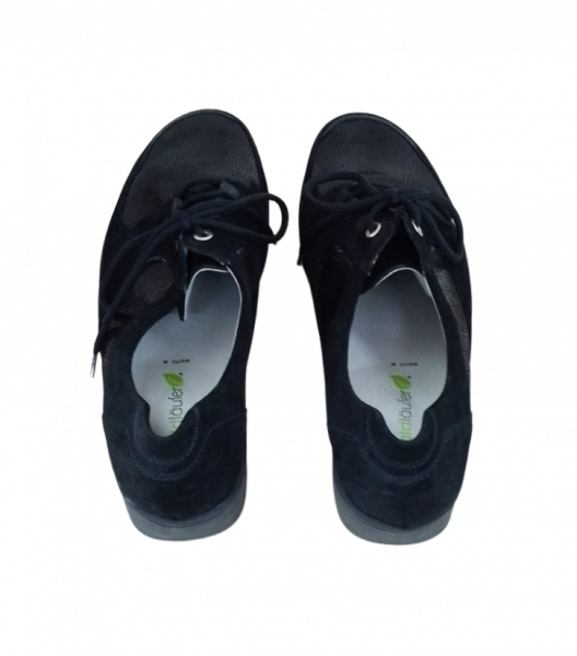 Waldläufer Schuhe Gr. 42 Halbschuh Schwarz Damen