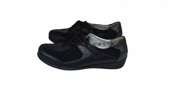 Waldläufer Schuhe Gr. 38 Halbschuh Schwarz Damen