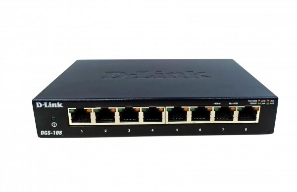D-Link DGS-108 8 Port Gigabit Switch, inkl. Garantie Rechnung