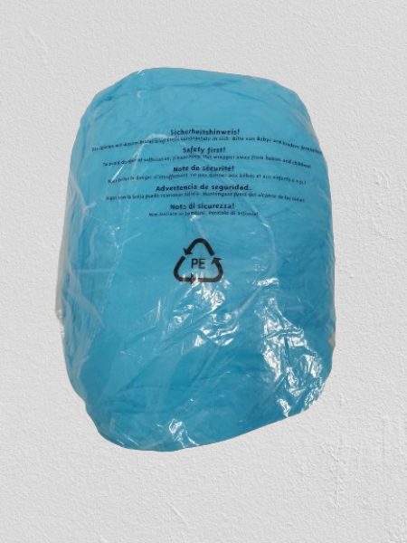 100 Vlies-Hauben, Barett mit Schirm, Größe L, blau