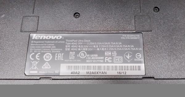 Lenovo Thinkpad Ultradock mit HDMI DPort LAN USB