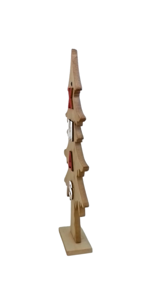 TFC51 Holz Weihnachtsbaum Deko Tannenbaum, 33cm Höhe